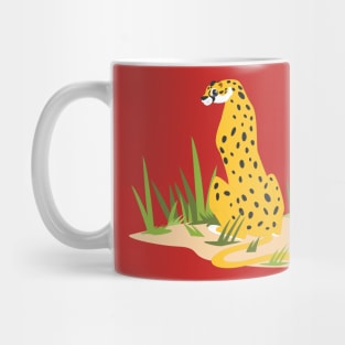 Cheetah Cartoon Drawing Mug